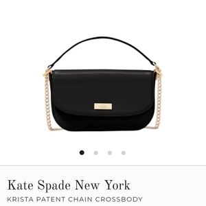 Kate Spade Black Patent Chain Crossbody Bag